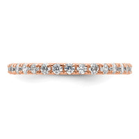 Load image into Gallery viewer, 14k Rose Gold Polished Size 9 U-Shared Prong 1 carat Diamond Complete Eternity Band
