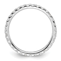 Load image into Gallery viewer, 14k White Gold Polished Size 9 U-Shared Prong 1 carat Diamond Complete Eternity Band
