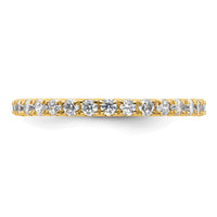 Load image into Gallery viewer, 14k Polished Size 9 U-Shared Prong 1 carat Diamond Complete Eternity Band
