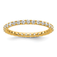 Load image into Gallery viewer, 14k Polished Size 9 U-Shared Prong 1 carat Diamond Complete Eternity Band
