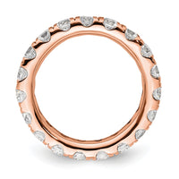 Load image into Gallery viewer, 14k Rose Gold Polished Size 4.5 U-Shared Prong 2 carat Diamond Complete Eternity Band
