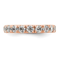 Load image into Gallery viewer, 14k Rose Gold Polished Size 4 U-Shared Prong 2 carat Diamond Complete Eternity Band
