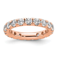 Load image into Gallery viewer, 14k Rose Gold Polished Size 4.5 U-Shared Prong 2 carat Diamond Complete Eternity Band
