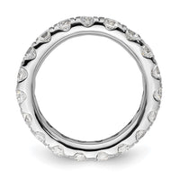 Load image into Gallery viewer, 14k White Gold Polished Size 4 U-Shared Prong 2 carat Diamond Complete Eternity Band

