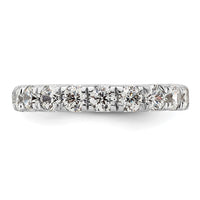 Load image into Gallery viewer, 14k White Gold Polished Size 4 U-Shared Prong 2 carat Diamond Complete Eternity Band
