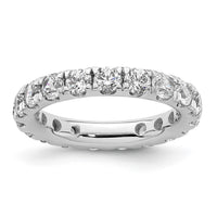 Load image into Gallery viewer, 14k White Gold Polished Size 4.5 U-Shared Prong 2 carat Diamond Complete Eternity Band
