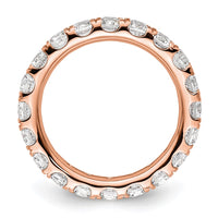 Load image into Gallery viewer, 14k Rose Gold Polished Size 5 U-Shared Prong 2 carat Diamond Complete Eternity Band
