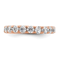 Load image into Gallery viewer, 14k Rose Gold Polished Size 5 U-Shared Prong 2 carat Diamond Complete Eternity Band
