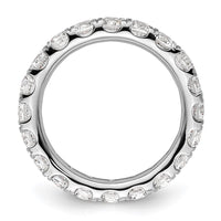 Load image into Gallery viewer, 14k White Gold Polished Size 5 U-Shared Prong 2 carat Diamond Complete Eternity Band
