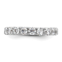 Load image into Gallery viewer, 14k White Gold Polished Size 5 U-Shared Prong 2 carat Diamond Complete Eternity Band
