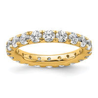 Load image into Gallery viewer, 14k Polished Size 5.5 U-Shared Prong 2 carat Diamond Complete Eternity Band
