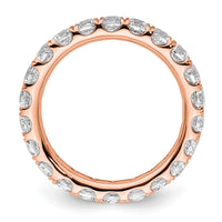 Load image into Gallery viewer, 14k Rose Gold Polished Size 6 U-Shared Prong 2 carat Diamond Complete Eternity Band
