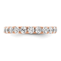 Load image into Gallery viewer, 14k Rose Gold Polished Size 6 U-Shared Prong 2 carat Diamond Complete Eternity Band
