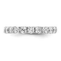 Load image into Gallery viewer, 14k White Gold Polished Size 6 U-Shared Prong 2 carat Diamond Complete Eternity Band
