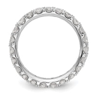 Load image into Gallery viewer, 14k White Gold Polished Size 7.5 U-Shared Prong 2 carat Diamond Complete Eternity Band
