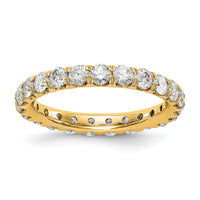Load image into Gallery viewer, 14k Polished Size 7 U-Shared Prong 2 carat Diamond Complete Eternity Band

