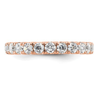 Load image into Gallery viewer, 14k Rose Gold Polished Size 8 U-Shared Prong 2 carat Diamond Complete Eternity Band
