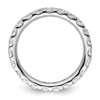 Load image into Gallery viewer, 14k White Gold Polished Size 8 U-Shared Prong 2 carat Diamond Complete Eternity Band
