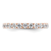 Load image into Gallery viewer, 14k Rose Gold Polished Size 9 U-Shared Prong 2 carat Diamond Complete Eternity Band
