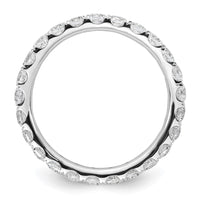 Load image into Gallery viewer, 14k White Gold Polished Size 9 U-Shared Prong 2 carat Diamond Complete Eternity Band
