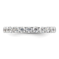 Load image into Gallery viewer, 14k White Gold Polished Size 9 U-Shared Prong 2 carat Diamond Complete Eternity Band

