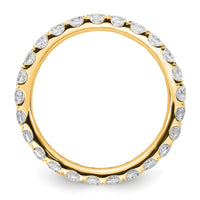 Load image into Gallery viewer, 14k Polished Size 9 U-Shared Prong 2 carat Diamond Complete Eternity Band
