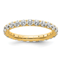 Load image into Gallery viewer, 14k Polished Size 9 U-Shared Prong 2 carat Diamond Complete Eternity Band
