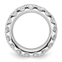 Load image into Gallery viewer, 14k White Gold Polished Size 4.5 U-Shared Prong 3 carat Diamond Complete Eternity Band
