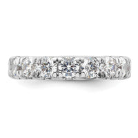 Load image into Gallery viewer, 14k White Gold Polished Size 4 U-Shared Prong 3 carat Diamond Complete Eternity Band
