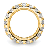 Load image into Gallery viewer, 14k Polished Size 4 U-Shared Prong 3 carat Diamond Complete Eternity Band
