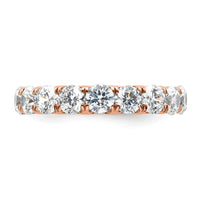Load image into Gallery viewer, 14k Rose Gold Polished Size 5.5 U-Shared Prong 3 carat Diamond Complete Eternity Band
