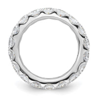 Load image into Gallery viewer, 14k White Gold Polished Size 5.5 U-Shared Prong 3 carat Diamond Complete Eternity Band
