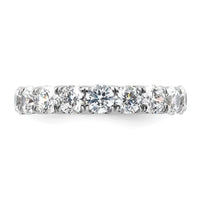 Load image into Gallery viewer, 14k White Gold Polished Size 5 U-Shared Prong 3 carat Diamond Complete Eternity Band
