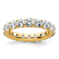 Load image into Gallery viewer, 14k Polished Size 5.5 U-Shared Prong 3 carat Diamond Complete Eternity Band

