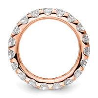 Load image into Gallery viewer, 14k Rose Gold Polished Size 6.5 U-Shared Prong 3 carat Diamond Complete Eternity Band
