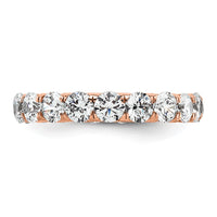 Load image into Gallery viewer, 14k Rose Gold Polished Size 6.5 U-Shared Prong 3 carat Diamond Complete Eternity Band
