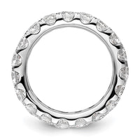 Load image into Gallery viewer, 14k White Gold Polished Size 6.5 U-Shared Prong 3 carat Diamond Complete Eternity Band
