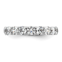 Load image into Gallery viewer, 14k White Gold Polished Size 6 U-Shared Prong 3 carat Diamond Complete Eternity Band
