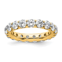 Load image into Gallery viewer, 14k Polished Size 6 U-Shared Prong 3 carat Diamond Complete Eternity Band
