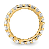 Load image into Gallery viewer, 14k Polished Size 7.5 U-Shared Prong 3 carat Diamond Complete Eternity Band
