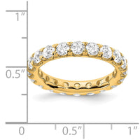 Load image into Gallery viewer, 14k Polished Size 7 U-Shared Prong 3 carat Diamond Complete Eternity Band
