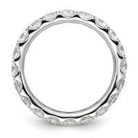 Load image into Gallery viewer, 14k White Gold Polished Size 8.5 U-Shared Prong 3 carat Diamond Complete Eternity Band

