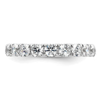 Load image into Gallery viewer, 14k White Gold Polished Size 8.5 U-Shared Prong 3 carat Diamond Complete Eternity Band
