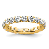 Load image into Gallery viewer, 14k Polished Size 8 U-Shared Prong 3 carat Diamond Complete Eternity Band
