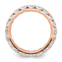 Load image into Gallery viewer, 14k Rose Gold Polished Size 9 U-Shared Prong 3 carat Diamond Complete Eternity Band
