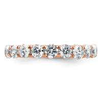 Load image into Gallery viewer, 14k Rose Gold Polished Size 9 U-Shared Prong 3 carat Diamond Complete Eternity Band
