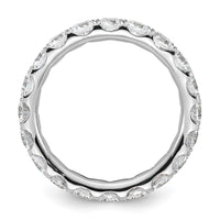Load image into Gallery viewer, 14k White Gold Polished Size 9 U-Shared Prong 3 carat Diamond Complete Eternity Band
