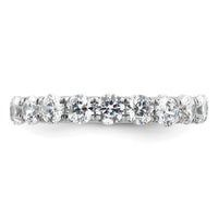 Load image into Gallery viewer, 14k White Gold Polished Size 9 U-Shared Prong 3 carat Diamond Complete Eternity Band
