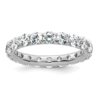 Load image into Gallery viewer, 14k White Gold Polished Size 9 U-Shared Prong 3 carat Diamond Complete Eternity Band
