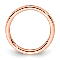 Load image into Gallery viewer, 14k Rose Gold Polished Size 4 Bezel-set 1/10 carat Diamond Complete Eternity Band
